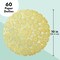 60 Pack 10 Inch Gold Paper Doilies for Dining Table, Round Decorative Medallion Lace Placemats for Wedding